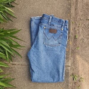 Wrangler 1040MAV  Men's Straight Blue Jeans 36x34